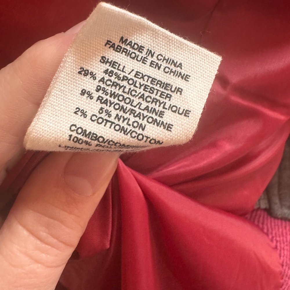 Avec Les Filles Women's Pink Coat with Gray Hoodie - Picture 7 of 9